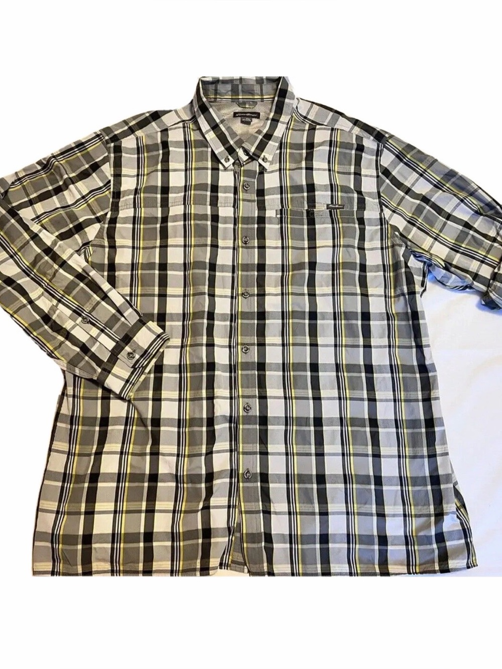 Eddie Bauer 2XL Longsleeve Fishing/Outdoor Vented Shirt Mens Travel Pockets